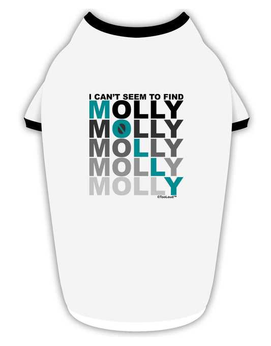 Find Molly Blue Stylish Cotton Dog Shirt-Dog Shirt-TooLoud-White-with-Black-Small-Davson Sales