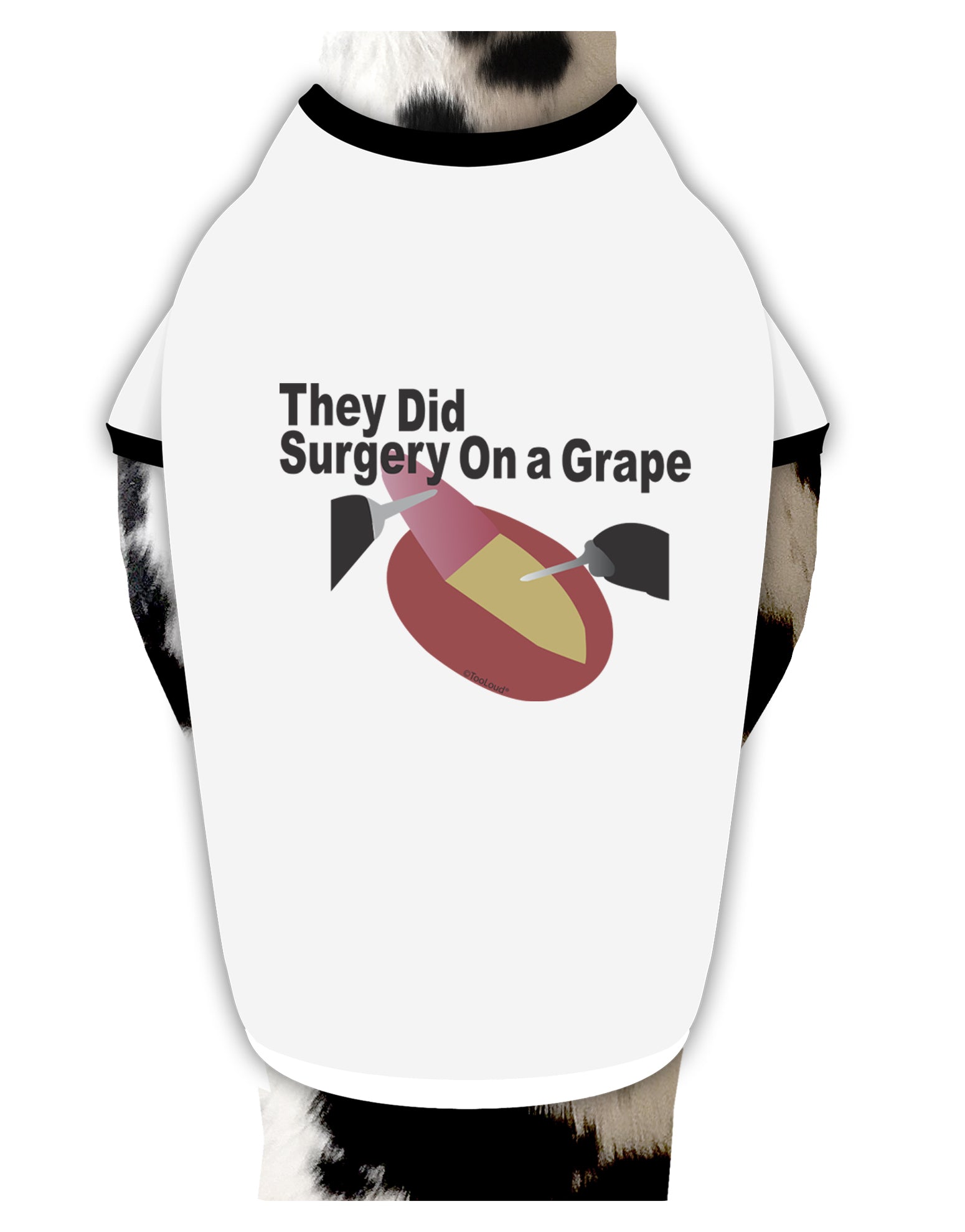 They Did Surgery On a Grape Dog Shirt by TooLoud-Dog Shirt-TooLoud-White-with-Black-Small-Davson Sales