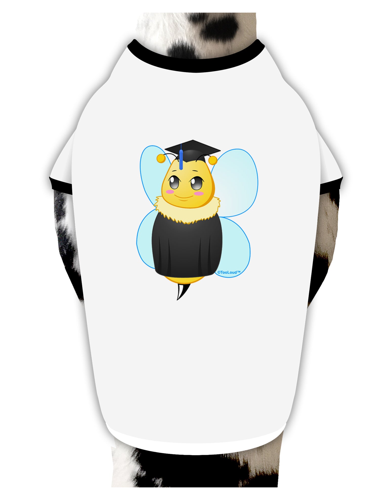 Graduation Bee Dog Shirt by TooLoud-Dog Shirt-TooLoud-White-with-Black-Small-Davson Sales