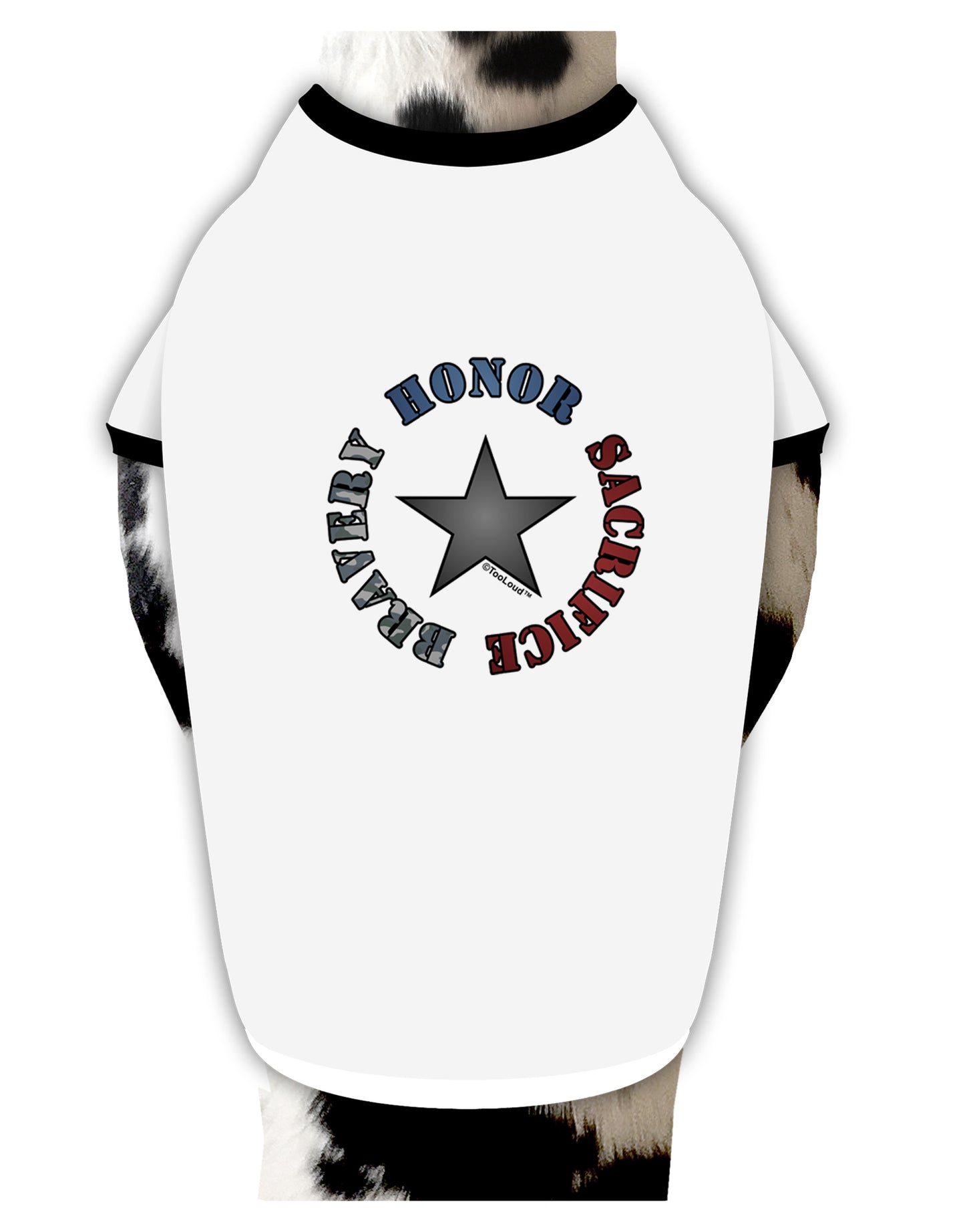 Honor Sacrifice Bravery Dog Shirt by TooLoud-Dog Shirt-TooLoud-White-with-Black-Small-Davson Sales