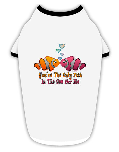 Kissy Clownfish Only Fish In The Sea Stylish Cotton Dog Shirt-Dog Shirt-TooLoud-White-with-Black-Small-Davson Sales