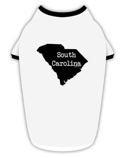 South Carolina - United States Shape Stylish Cotton Dog Shirt by TooLoud-Dog Shirt-TooLoud-White-with-Black-Small-Davson Sales