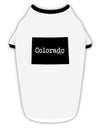 Colorado - United States Shape Stylish Cotton Dog Shirt by TooLoud-Dog Shirt-TooLoud-White-with-Black-Small-Davson Sales