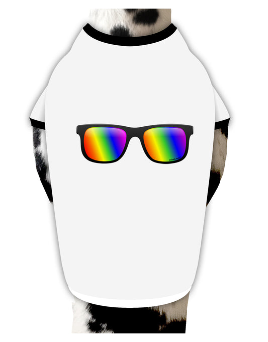 Pride Rainbow Lenses Dog Shirt by TooLoud-Dog Shirt-TooLoud-White-with-Black-Small-Davson Sales
