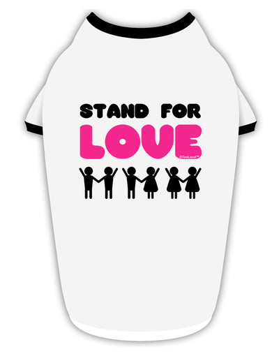 Stand For Love Pink Stylish Cotton Dog Shirt-Dog Shirt-TooLoud-White-with-Black-Small-Davson Sales