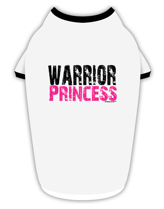 TooLoud Warrior Princess Pink Stylish Cotton Dog Shirt-Dog Shirt-TooLoud-White-with-Black-Small-Davson Sales