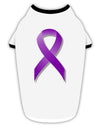 Crohn’s Disease Awareness Ribbon - Purple Stylish Cotton Dog Shirt-Dog Shirt-TooLoud-White-with-Black-Small-Davson Sales