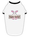 Cute Bunny - Happy Easter Stylish Cotton Dog Shirt by TooLoud-Dog Shirt-TooLoud-White-with-Black-Small-Davson Sales