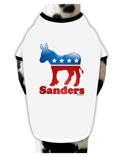 Sanders Bubble Symbol Stylish Cotton Dog Shirt by TooLoud-Dog Shirt-TooLoud-White-with-Black-Small-Davson Sales