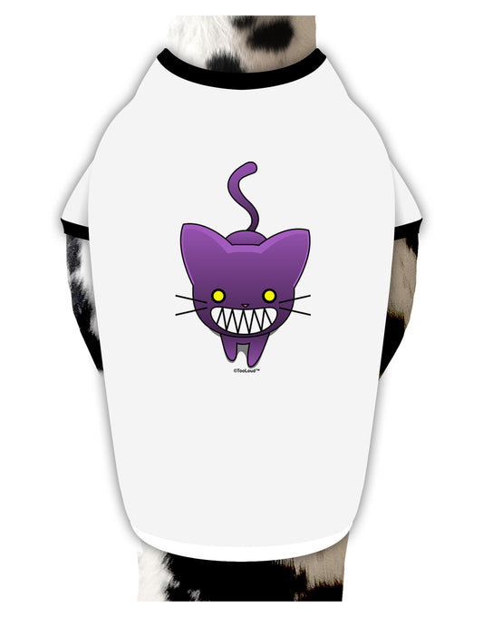 Evil Kitty Dog Shirt-Dog Shirt-TooLoud-White-with-Black-Small-Davson Sales