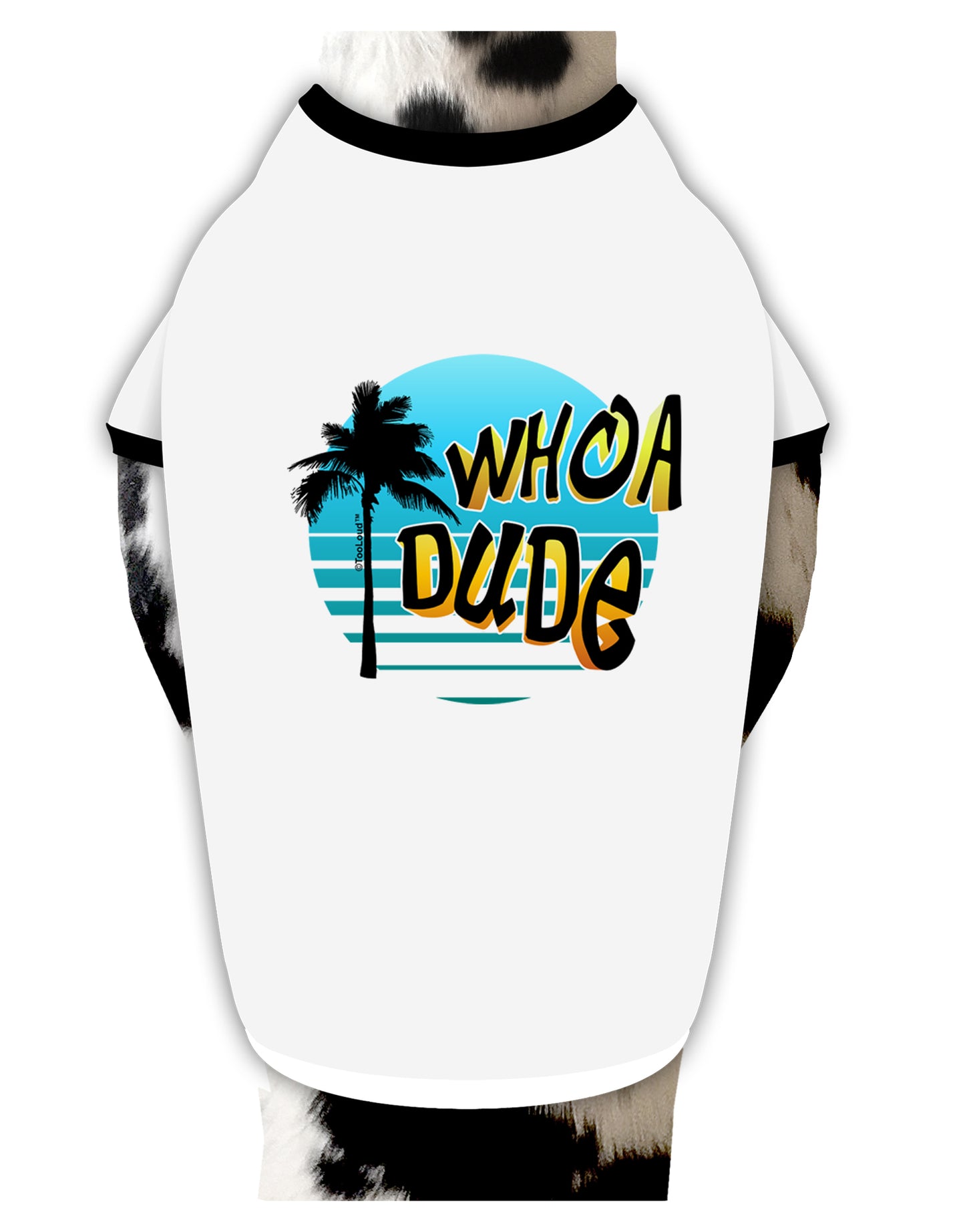 Whoa Dude Dog Shirt by TooLoud-Dog Shirt-TooLoud-White-with-Black-Small-Davson Sales
