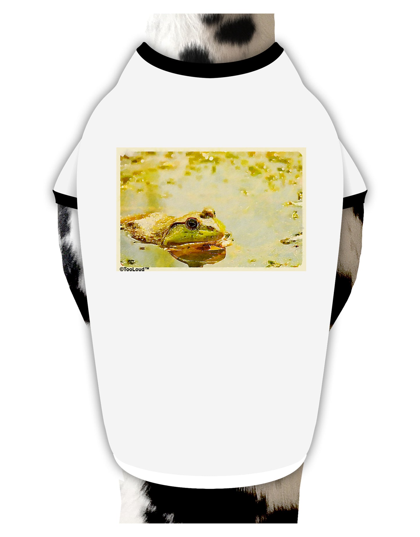 Bullfrog In Watercolor Dog Shirt by TooLoud-Dog Shirt-TooLoud-White-with-Black-Small-Davson Sales