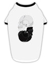 White And Black Inverted Skulls Stylish Cotton Dog Shirt by TooLoud-Dog Shirt-TooLoud-White-with-Black-Small-Davson Sales