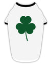 Traditional Irish Shamrock Stylish Cotton Dog Shirt-Dog Shirt-TooLoud-White-with-Black-Small-Davson Sales