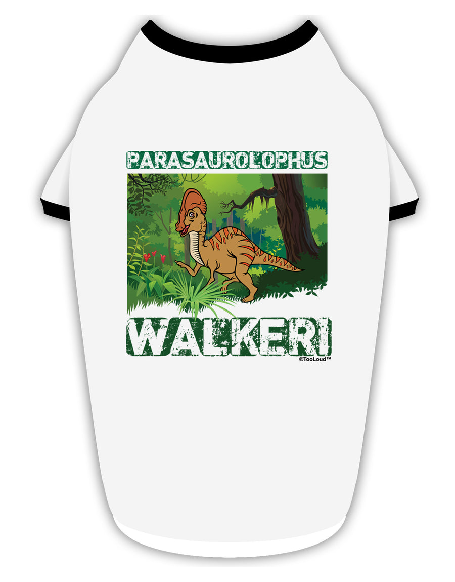 Parasaurolophus Walkeri - With Name Stylish Cotton Dog Shirt-Dog Shirt-TooLoud-White-with-Black-Small-Davson Sales