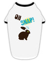 TooLoud Oh Snap Chocolate Easter Bunny Stylish Cotton Dog Shirt-Dog Shirt-TooLoud-White-with-Black-Small-Davson Sales