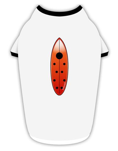 Ladybug Surfboard Stylish Cotton Dog Shirt by TooLoud-Dog Shirt-TooLoud-White-with-Black-Small-Davson Sales