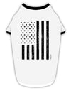 Stamp Style American Flag - Distressed Stylish Cotton Dog Shirt by TooLoud-Dog Shirt-TooLoud-White-with-Black-Small-Davson Sales