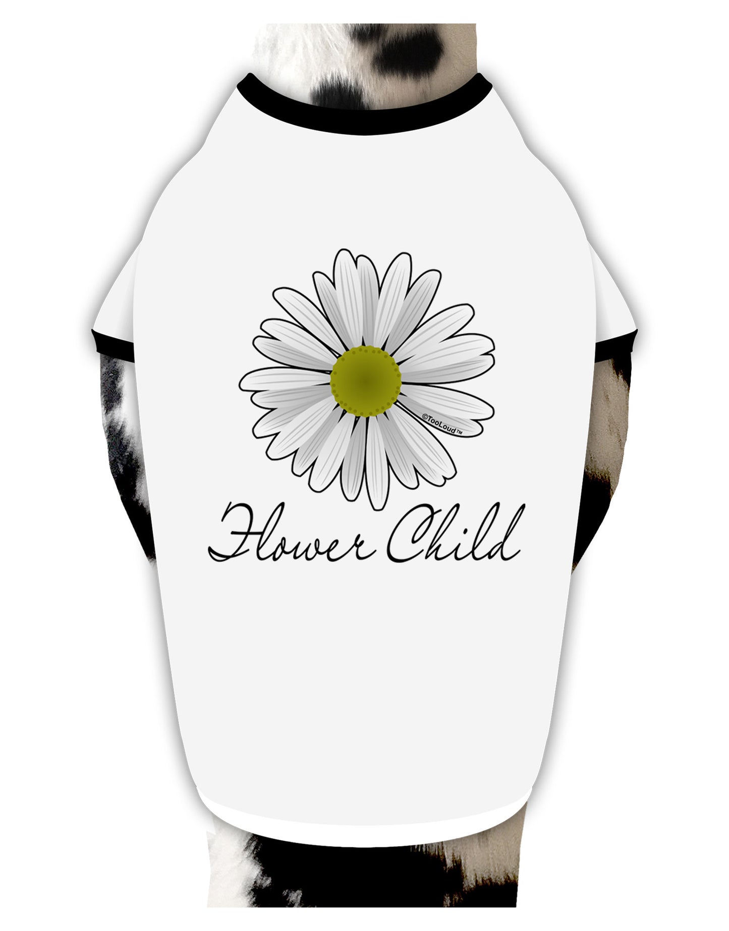 Pretty Daisy - Flower Child Dog Shirt-Dog Shirt-TooLoud-White-with-Black-Small-Davson Sales