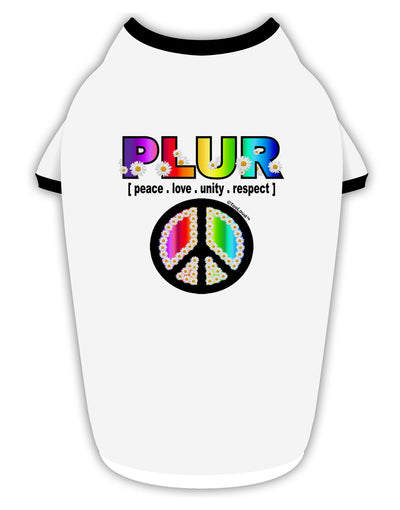 PLUR Rainbow Stylish Cotton Dog Shirt-Dog Shirt-TooLoud-White-with-Black-Small-Davson Sales