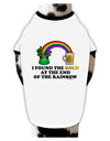 End Of The Rainbow Text Dog Shirt-Dog Shirt-TooLoud-White-with-Black-Small-Davson Sales