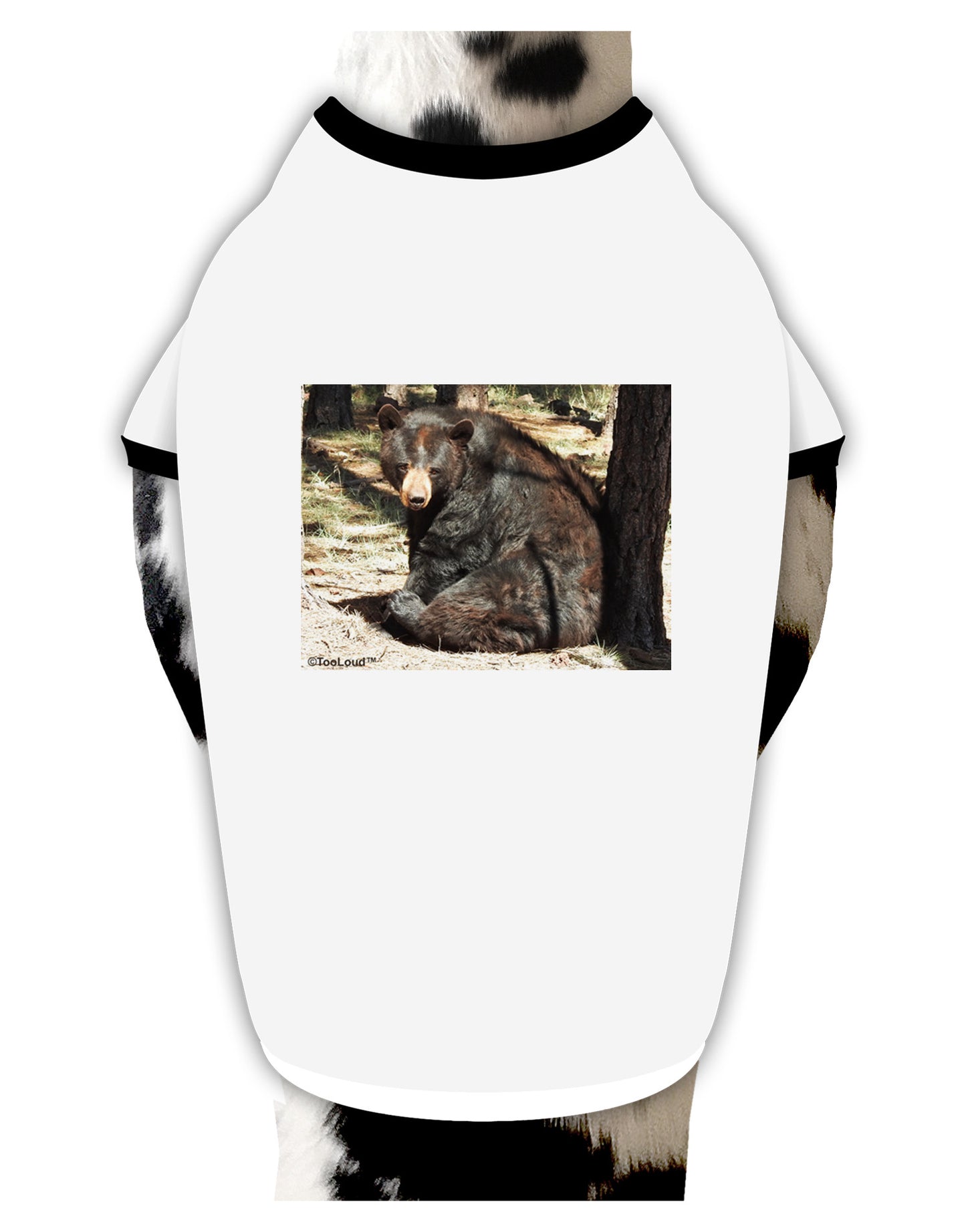 Sad Black Bear Dog Shirt-Dog Shirt-TooLoud-White-with-Black-Small-Davson Sales