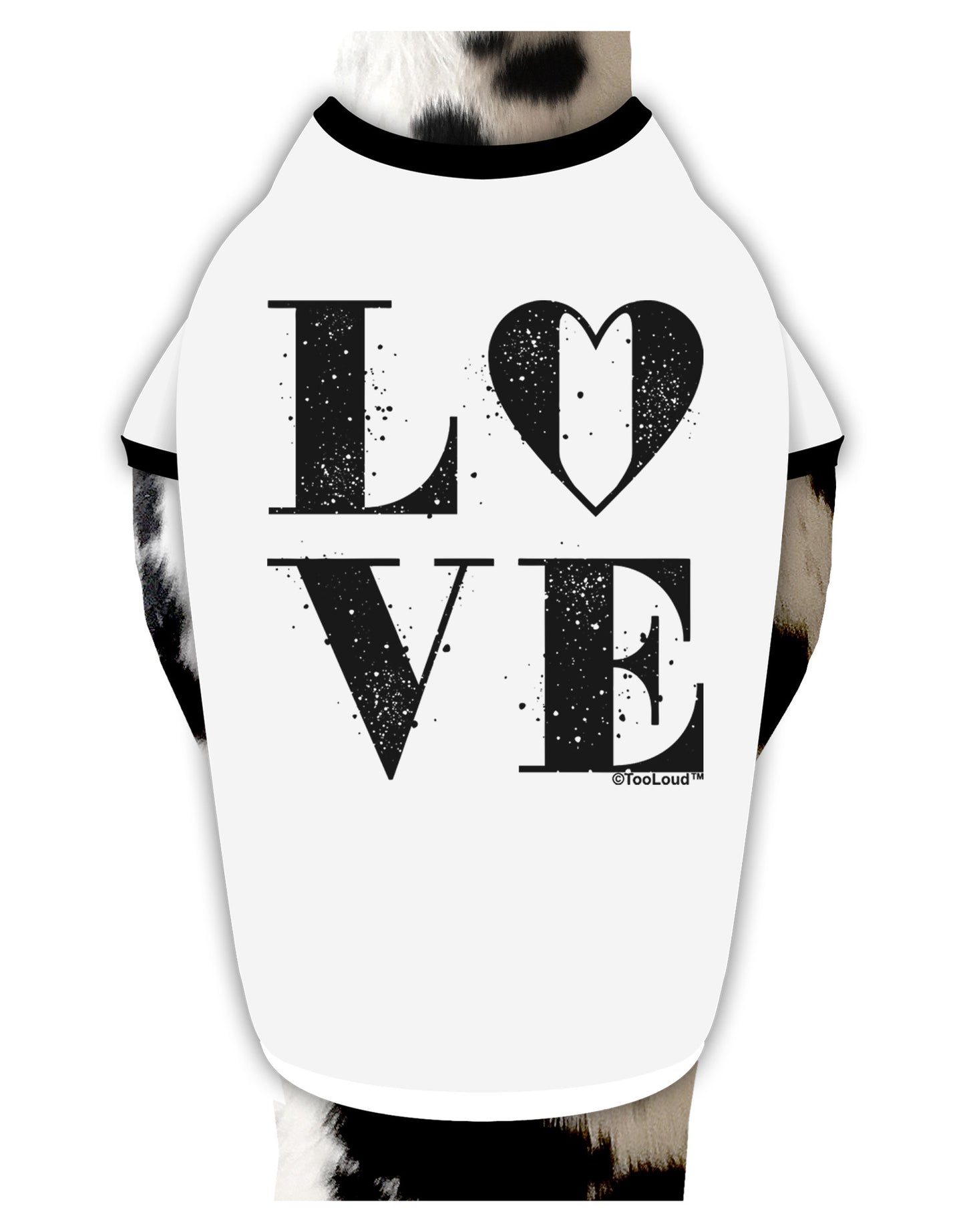 Love Splatter Dog Shirt-Dog Shirt-TooLoud-White-with-Black-Small-Davson Sales