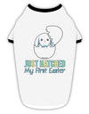 Just Hatched - My First Easter - Blue Stylish Cotton Dog Shirt by TooLoud-Dog Shirt-TooLoud-White-with-Black-Small-Davson Sales