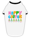 Happy Easter - Tulips Stylish Cotton Dog Shirt by TooLoud-Dog Shirt-TooLoud-White-with-Black-Small-Davson Sales