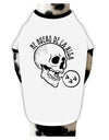 Me Muero De La Risa Skull Dog Shirt White with Black Small