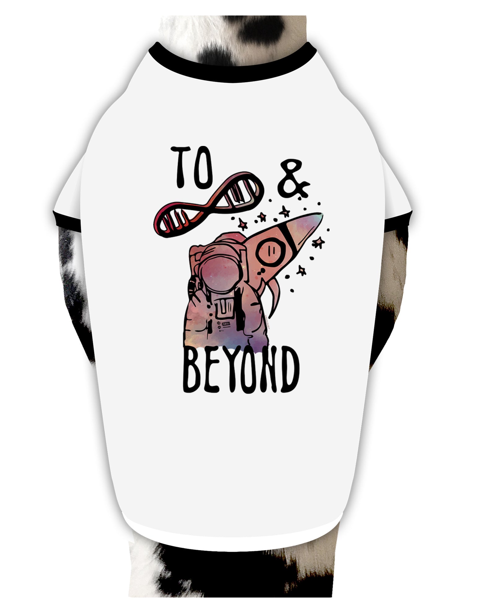 TooLoud To infinity and beyond Dog Shirt-Dog Shirt-TooLoud-White-with-Black-Small-Davson Sales