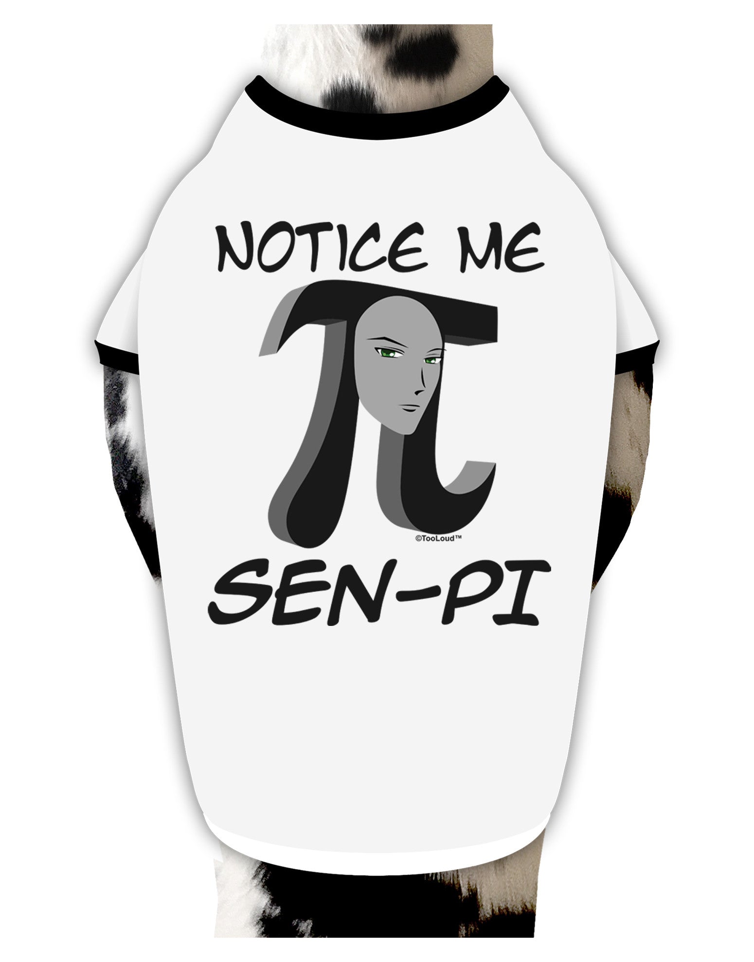 Notice Me Sen-Pi Dog Shirt-Dog Shirt-TooLoud-White-with-Black-Small-Davson Sales