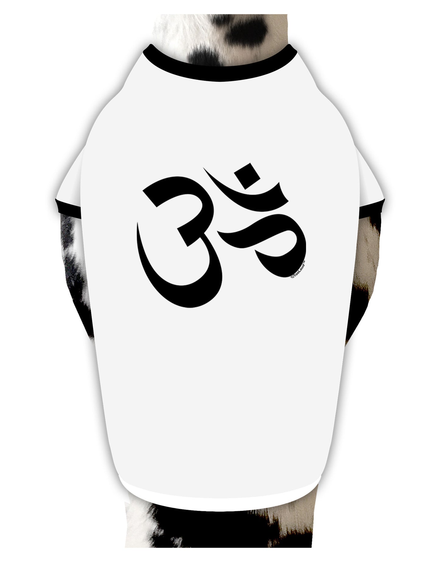Om Symbol Dog Shirt-Dog Shirt-TooLoud-White-with-Black-Small-Davson Sales