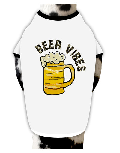 TooLoud Beer Vibes Dog Shirt-Dog Shirt-TooLoud-White-with-Black-Small-Davson Sales