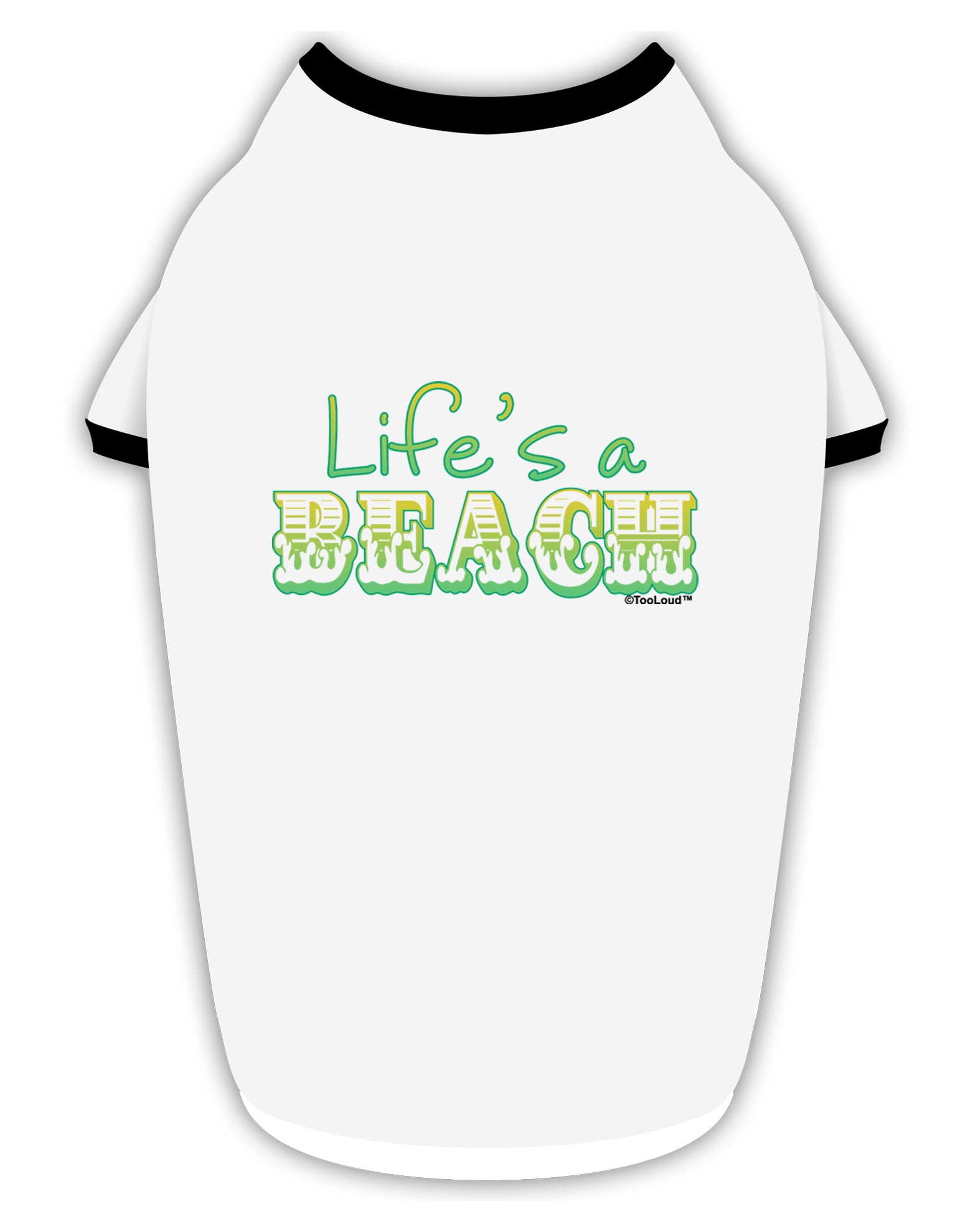 Lifes a Beach Color Stylish Cotton Dog Shirt by TooLoud-Dog Shirt-TooLoud-White-with-Black-Small-Davson Sales