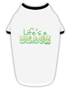 Lifes a Beach Color Stylish Cotton Dog Shirt by TooLoud-Dog Shirt-TooLoud-White-with-Black-Small-Davson Sales