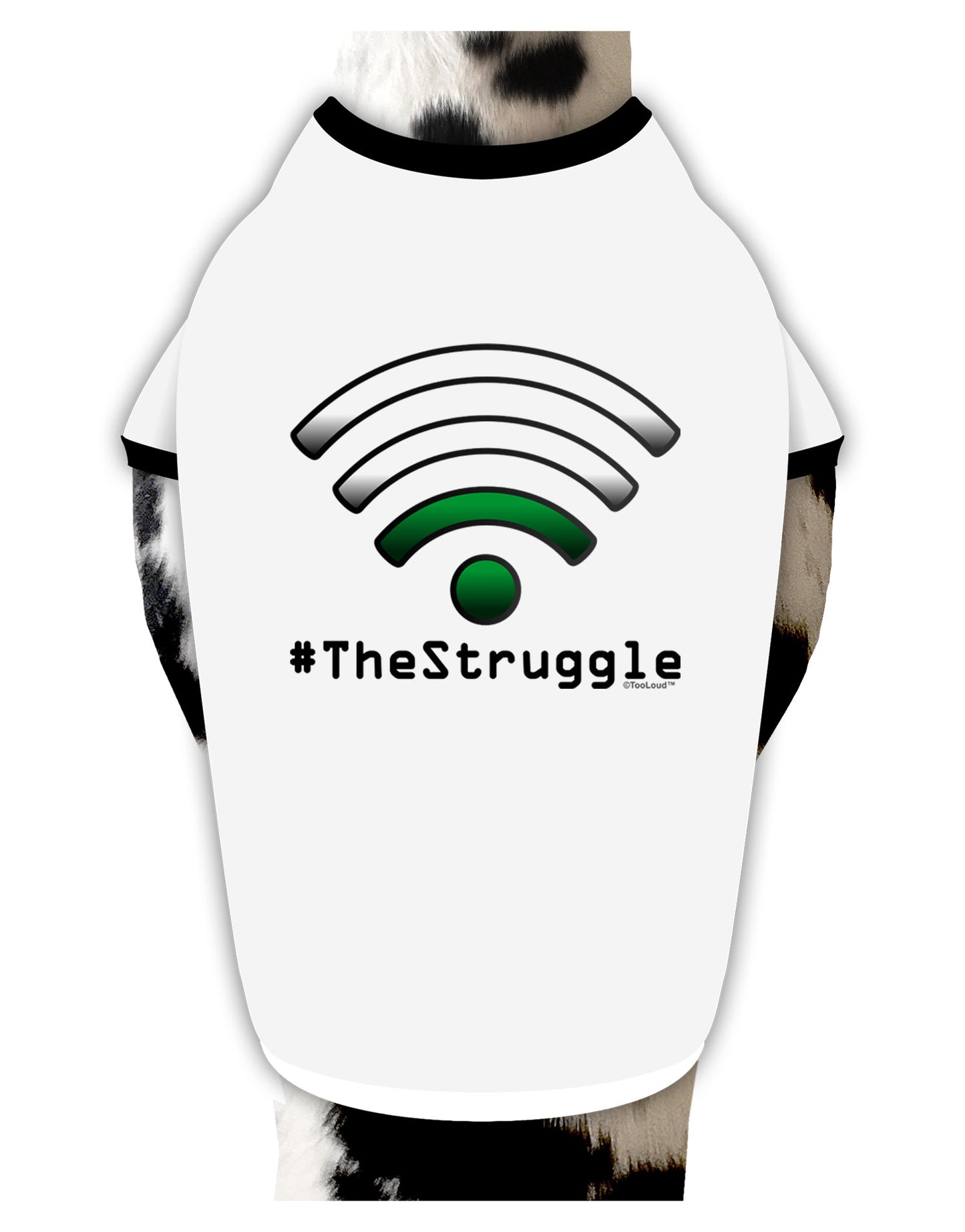 The Struggle - Low Wifi Dog Shirt-Dog Shirt-TooLoud-White-with-Black-Small-Davson Sales