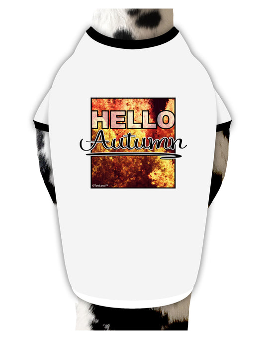 Hello Autumn Dog Shirt-Dog Shirt-TooLoud-White-with-Black-Small-Davson Sales