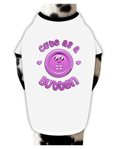 Cute As A Button Smiley Face Dog Shirt-Dog Shirt-TooLoud-White-with-Black-Small-Davson Sales