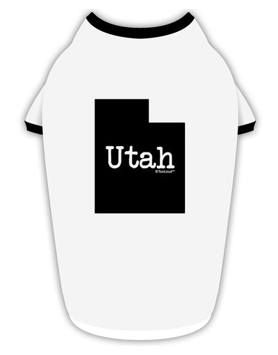 Utah - United States Shape Stylish Cotton Dog Shirt by TooLoud-Dog Shirt-TooLoud-White-with-Black-Small-Davson Sales