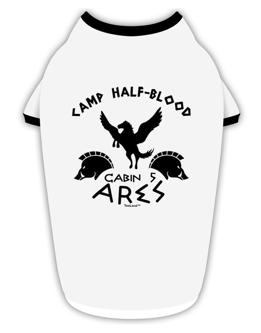 Camp Half Blood Cabin 5 Ares Stylish Cotton Dog Shirt by TooLoud-Dog Shirt-TooLoud-White-with-Black-Small-Davson Sales