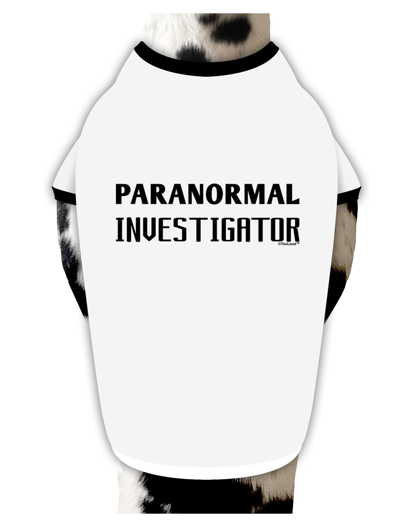 Paranormal Investigator Dog Shirt-Dog Shirt-TooLoud-White-with-Black-Small-Davson Sales