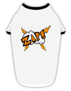 Onomatopoeia ZAP Stylish Cotton Dog Shirt-Dog Shirt-TooLoud-White-with-Black-Small-Davson Sales