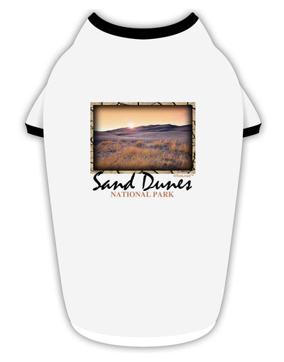 Colorado Sand Dunes Text Stylish Cotton Dog Shirt-Dog Shirt-TooLoud-White-with-Black-Small-Davson Sales