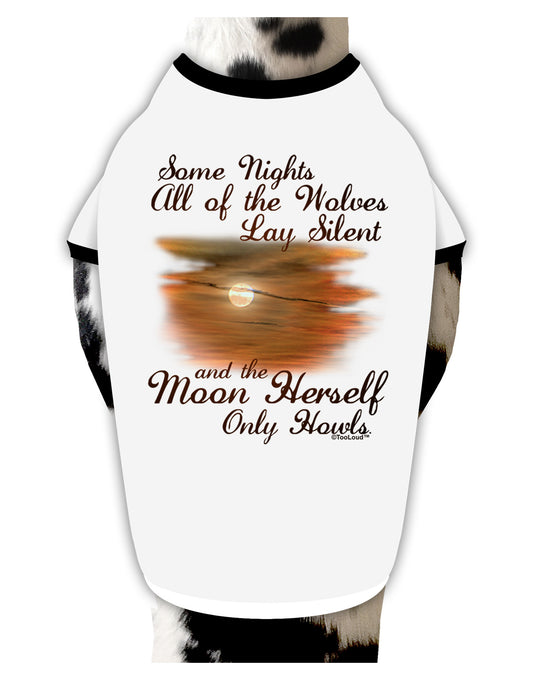 The Moon Herself Howls Dog Shirt-Dog Shirt-TooLoud-White-with-Black-Small-Davson Sales