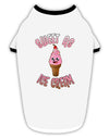 Cute Ice Cream Cone - Sweet As Ice Cream Stylish Cotton Dog Shirt-Dog Shirt-TooLoud-White-with-Black-Small-Davson Sales