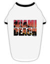 Miami Beach - Sunset Palm Trees Stylish Cotton Dog Shirt by TooLoud-Dog Shirt-TooLoud-White-with-Black-Small-Davson Sales