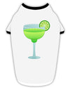 Green Margarita with Lime - Cinco de Mayo Stylish Cotton Dog Shirt by TooLoud-Dog Shirt-TooLoud-White-with-Black-Small-Davson Sales