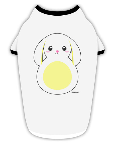 Cute Bunny with Floppy Ears - Yellow Stylish Cotton Dog Shirt by TooLoud-Dog Shirt-TooLoud-White-with-Black-Small-Davson Sales