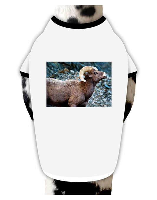 TooLoud Wide Eyed Big Horn Dog Shirt-Dog Shirt-TooLoud-White-with-Black-Small-Davson Sales